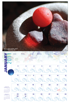 Sea Glass Calendar January 2011 